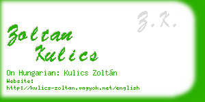 zoltan kulics business card